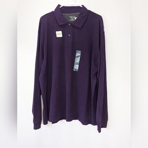 St John's Bay Men's NEW Sueded Jersey long sleeve Henna Purple Sz XL